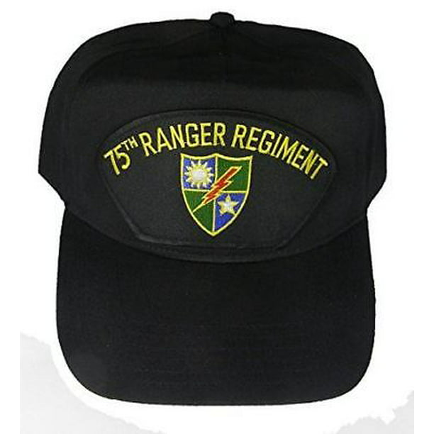Made in USA Black Armed Forces Depot U.S Army Ranger with Parachute Wings Baseball Cap 